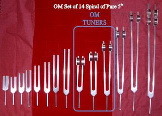 OM Set of 14 Spiral of 5ths Tuning Forks